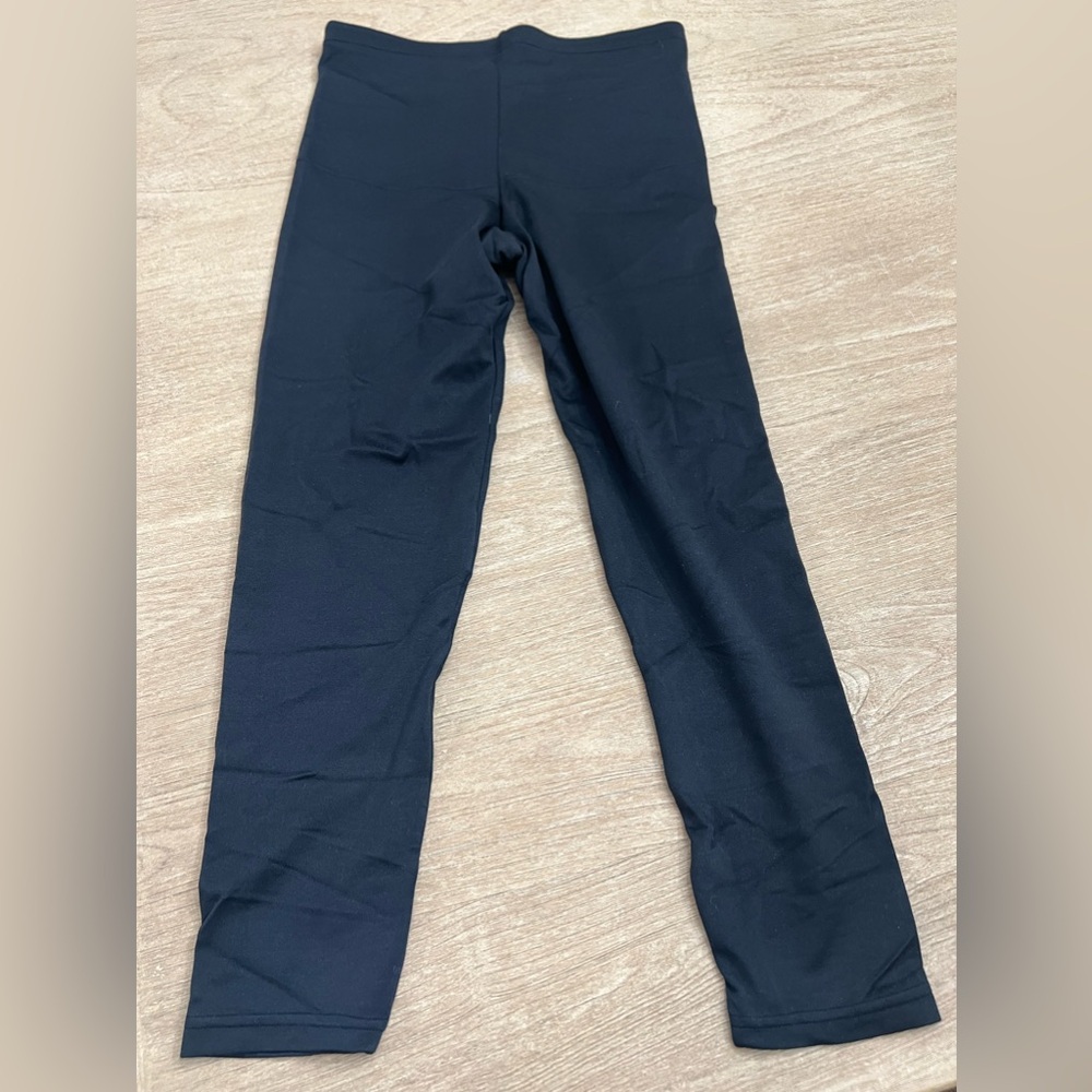 Self expressions black cropped athletic leggings size medium